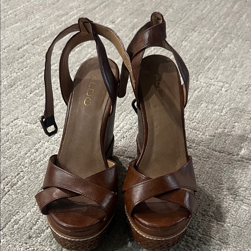 Aldo Women's Dark Brown Platform Heels